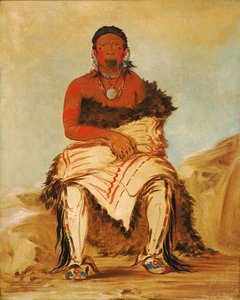 Lá-shah-le-stáw-hix, miespäällikkö, republikaaninen pawnee-heimo tekijältä George Catlin