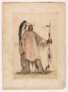 Mah-to-toh-pa, Mandan-päällikkö, - tekijältä George Catlin