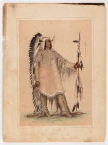 Mah-to-toh-pa, Mandan-päällikkö, - tekijältä George Catlin