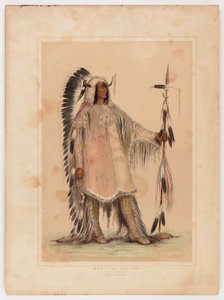 Mah-to-toh-pa, mandanien päällikkö tekijältä George Catlin