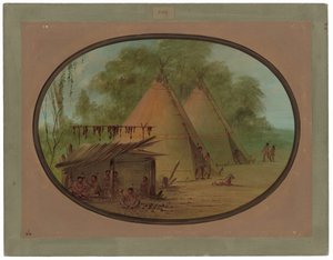 Flint-nuolenpäiden tekeminen - Apassit tekijältä George Catlin