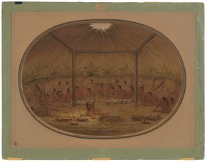 Mandan-seremonia - Vesi uppoaa tekijältä George Catlin