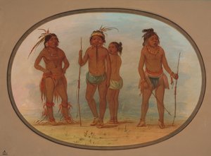 Botocudo-heimon jäsenet, 18541869. tekijältä George Catlin