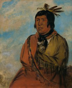 Na-pów-sa, yöllä matkaava karhu, päällikkö tekijältä George Catlin
