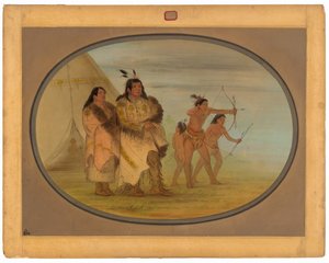 Ojibbeway-intiaanit tekijältä George Catlin