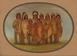 Ojibbeway-intiaanit Pariisissa, 18611869. tekijältä George Catlin