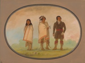 Oneida päällikkö, hänen sisarensa ja lähetyssaarnaaja, 18611869. tekijältä George Catlin