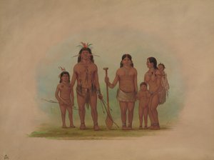 Orejonan päällikkö ja perhe, 18541869. tekijältä George Catlin
