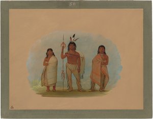 Ottawan päällikkö, hänen vaimonsa ja soturi tekijältä George Catlin