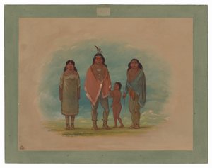 Patagonin päällikkö, hänen veljensä ja tytär tekijältä George Catlin