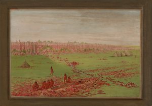 Pipestonen louhos Coteau des Prairies -alueella tekijältä George Catlin