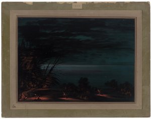 Salmon Spearing - Ottowas, 18611869. tekijältä George Catlin