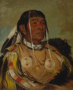 Sha-có-pay, Kuusi, Ojibwan tasangon päällikkö, 1832. tekijältä George Catlin