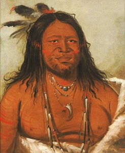 Ta-wáh-que-nah, Kivien vuori, heimon toinen päällikkö tekijältä George Catlin