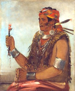 Ten-sqúat-a-way, Avoin ovi, tunnettu nimellä Profeetta, Tecumsehin veli. tekijältä George Catlin