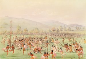 Indian Ball Game, n. 1832 tekijältä George Catlin