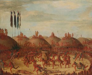 Viimeinen kilpailu, Mandan O-kee-pa -seremonia, 1832. tekijältä George Catlin