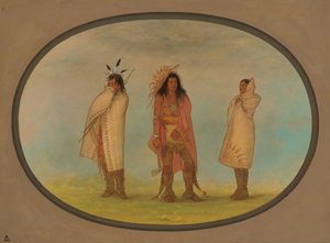 Kolme irokeesia intiaania, 18611869. tekijältä George Catlin