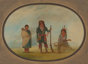 Kolme Micmac-intiaania, 18611869. tekijältä George Catlin