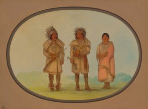 Three Peoria Indians, 18611869. finlandès tekijältä George Catlin