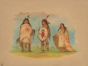 Kolme Riccarree-intiaania, 1861. tekijältä George Catlin