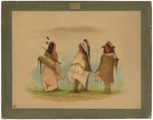 Kolme Shoshonee Warrioria tekijältä George Catlin