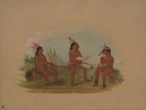 Kolme nuorta Chinook-miestä, 18551869. tekijältä George Catlin