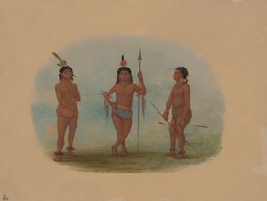 Kolme nuorta Tobos-miestä, 18541869. tekijältä George Catlin