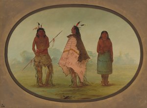 Kaksi Apachee Warrioria ja nainen, 18551869. tekijältä George Catlin
