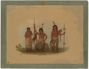 Kaksi Arapaho Warrioria ja nainen tekijältä George Catlin