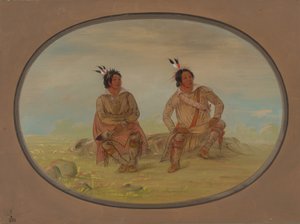 Kaksi Choctaw-intiaania, 18611869. tekijältä George Catlin