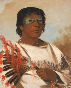 Wah-pe-kée-suck, White Cloud (kutsutaan profeetaksi), Black Hawkin neuvonantaja. tekijältä George Catlin