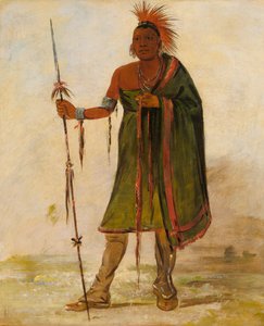 Wash-ím-pe-shee, Madman, arvostettu soturi, 1834. tekijältä George Catlin
