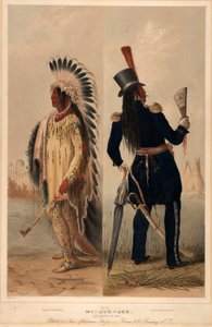 Wi-jun-jon. Assinneboinin päällikkö. tekijältä George Catlin