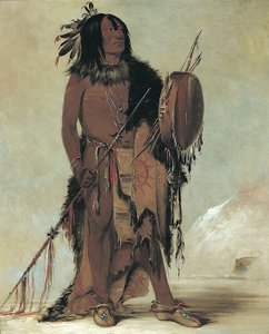 Wún-nes-tou, Valkoinen puhveli, ikääntynyt lääkintämies tekijältä George Catlin