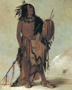 Wún-nes-tou, White Buffalo, ikääntynyt lääketieteellinen mies, 1832. tekijältä George Catlin
