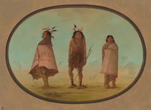 Yntah Medicine Mies, soturi ja nainen, 18551869. tekijältä George Catlin