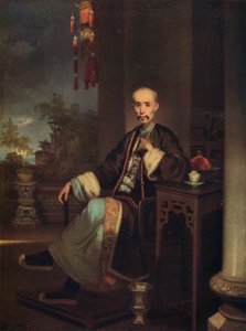 How Qua, kantonin Hong-kauppiaiden johtaja, 1830 tekijältä George Chinnery