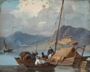 Tanka-vene Macaon edustalla tekijältä George Chinnery