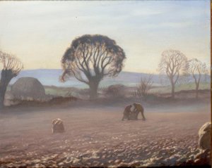 Syksyinen aamu - Perunan sato tekijältä George Clausen