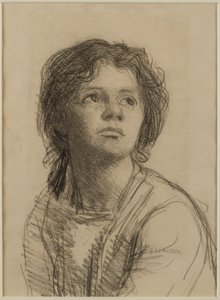 Nuoren naisen pää ja hartiat tekijältä George Clausen