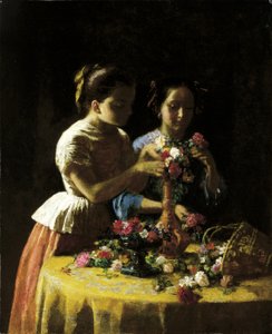 Tytöt ja kukat, 1855.