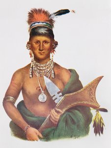 Appanoose, Saukin päällikkö, 1837, kuvitus teoksesta "The Indian Tribes of North America, Vol.2", Thomas L. McKenney ja James Hall, pub. kirjoittanut John Grant