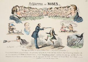 A Chapter of Noses, pub. 1834 (käsinvärinen kaiverrus) tekijältä George Cruikshank