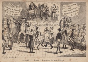 Hyväntekeväisyystanssiaiset - tanssia miljoonalle; sarjakuva tekijältä George Cruikshank