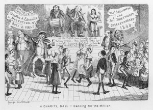 Hyväntekeväisyyspallo, Tanssii miljoonalle (kaiverrus) tekijältä George Cruikshank