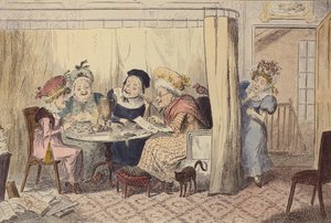 "Utelias Junto herjaavista haltioista tai kuuntelijoista kuulee harvoin hyvää", 1835 tekijältä George Cruikshank