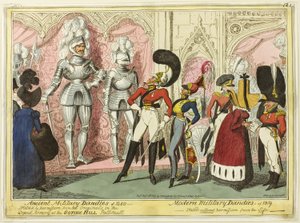Muinaiset ja nykyaikaiset sotilashenkilöt vuonna 1450 tekijältä George Cruikshank