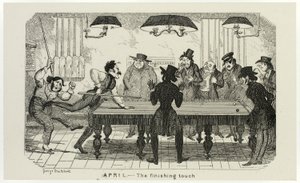 Huhtikuu - Viimeistely George Cruikshankin teräsveistoksista The Comic Almanacksiin: 1835-1853 tekijältä George Cruikshank