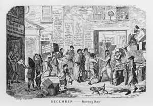 Tapaninpäivä (kaiverrus) tekijältä George Cruikshank